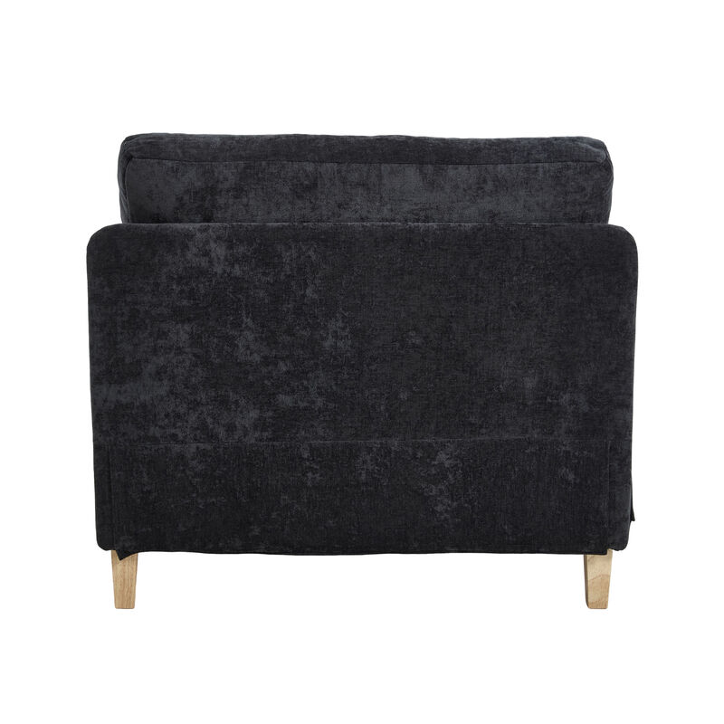 Merax Foldable Chenille Sofa Chair Convertible Futon Sleeper