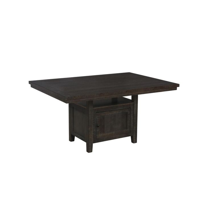 Best Quality Furniture Classic Dining Table w/Storage in Rustic Dark Oak Finish