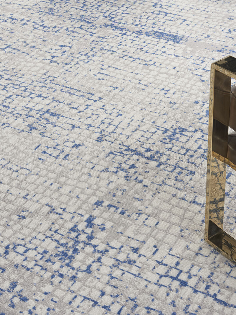 Whimsicle WHS07 Gray/Blue 7' x 10' Rug