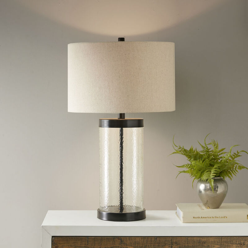 Streamdale Macon Glass Cylinder Table Lamp