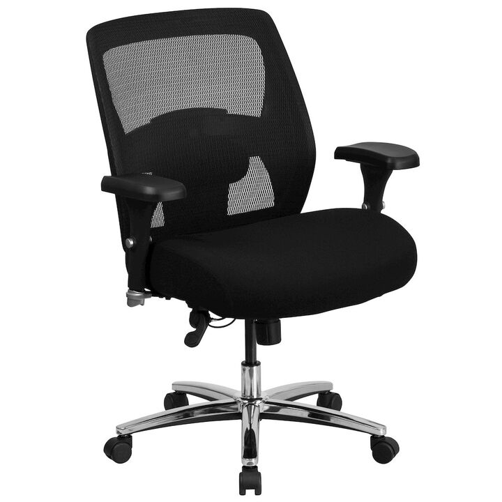 Flash Furniture 500 lb. Rated Black Mesh Executive Office Chair with Ratchet Back