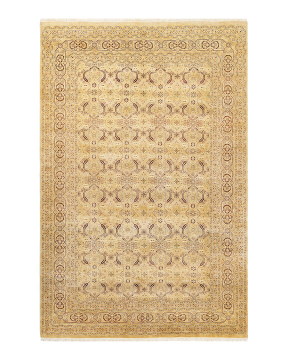 Mogul, One-of-a-Kind Hand-Knotted Area Rug  - Yellow, 6' 0" x 9' 1"