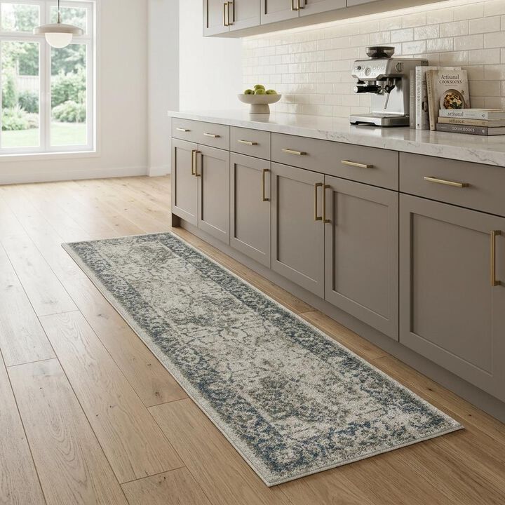 HomeRoots Oriental Distressed Runner Rug