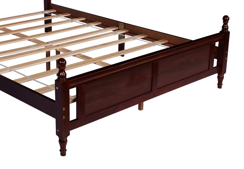 Lepvel Queen Pine wooden Bed image number 6