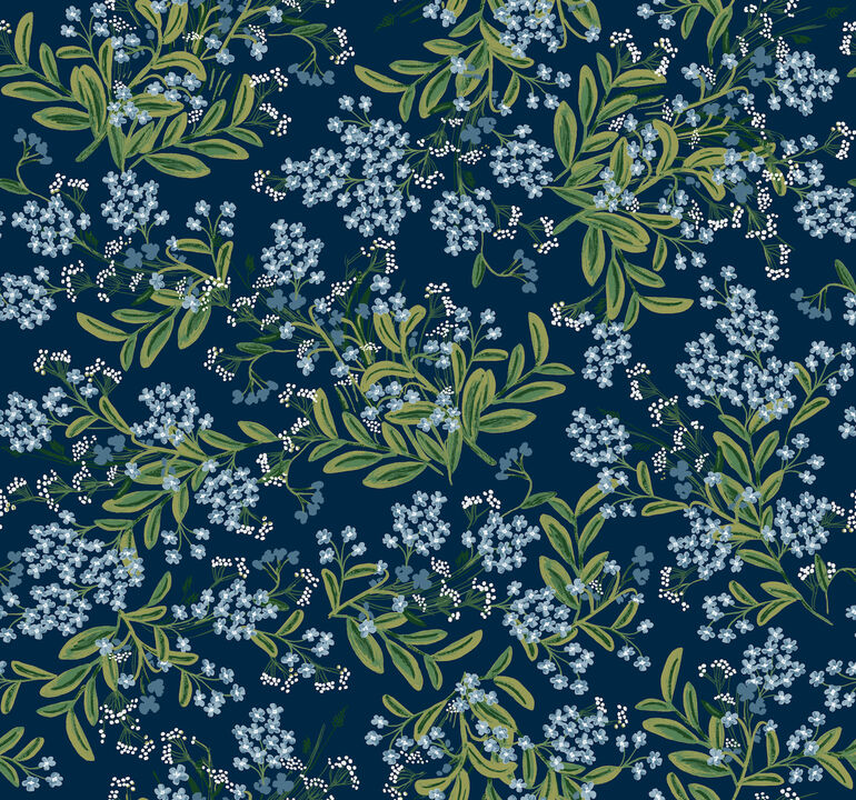 Cornflower Purple & Green Wallpaper