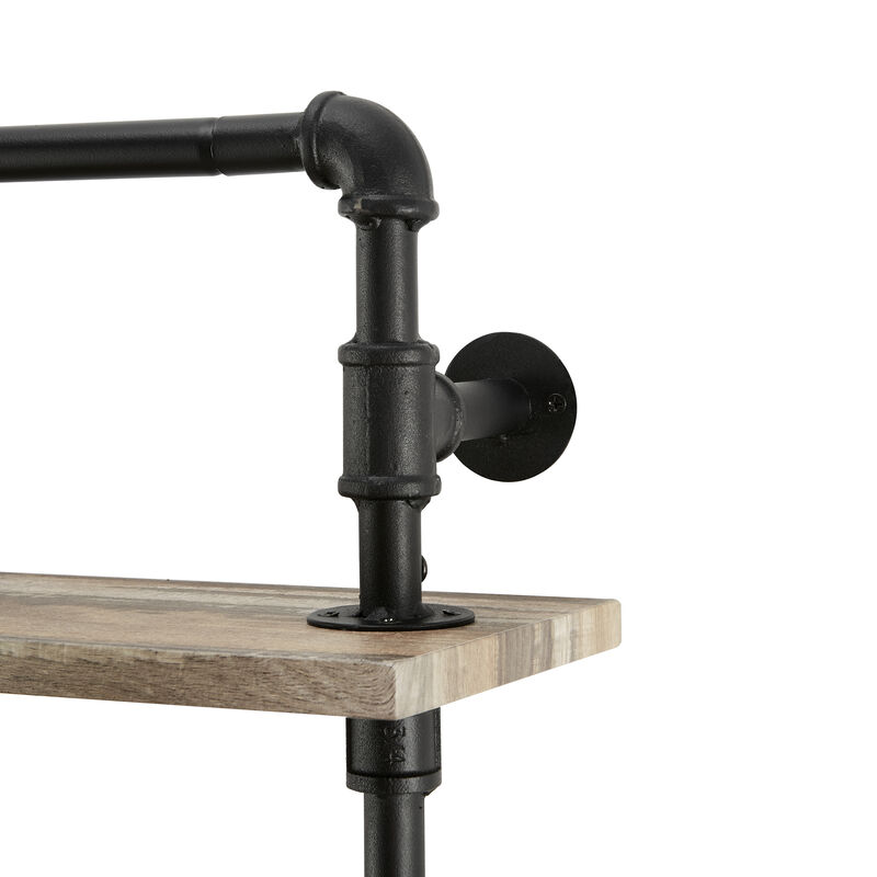 Olivia Double Shelf Unit with Towel Rod