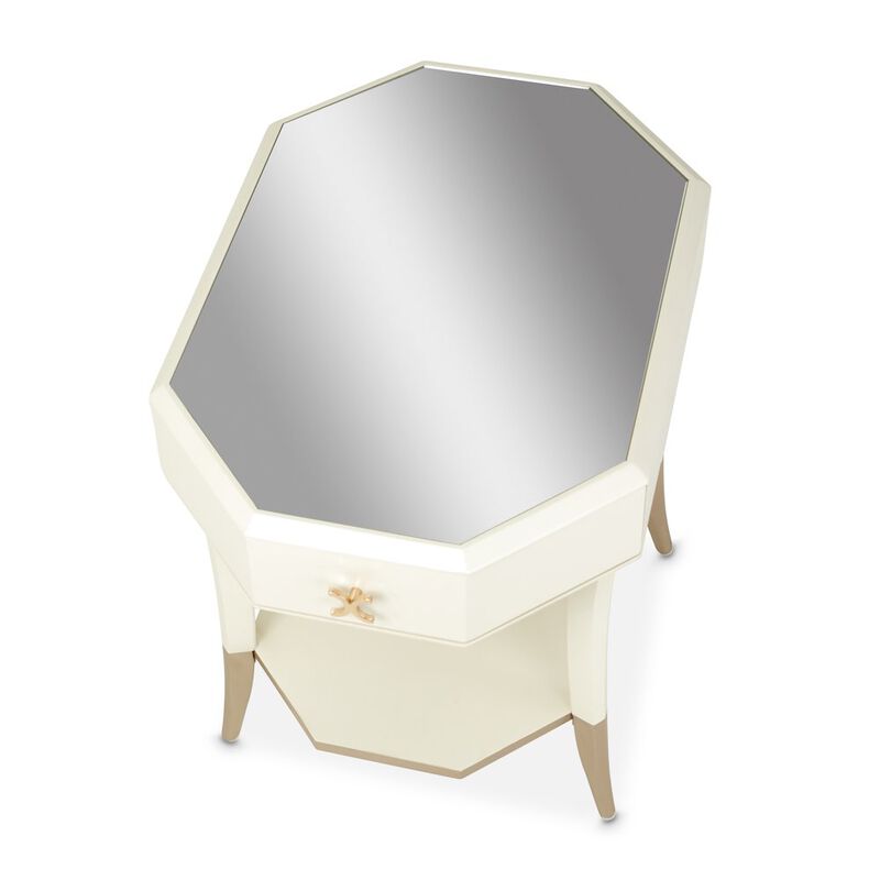 Michael Amini La Rachelle Octagonal End Table - Champagne