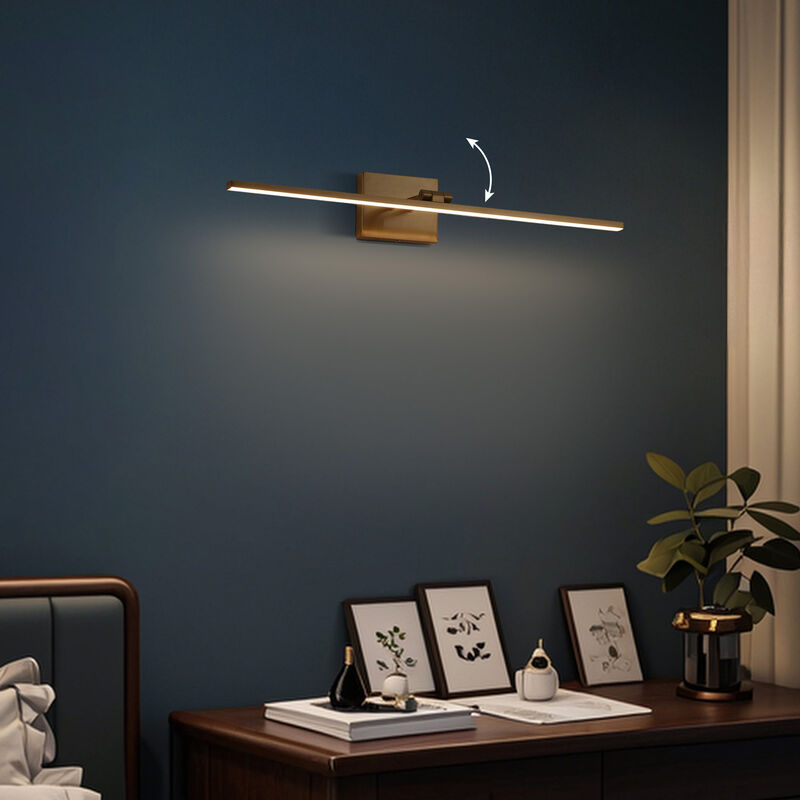 Santino 28" Modern Minimalist Swivel Integrated Dimmable LED Rechargeable Picture Light with Touch Sensor