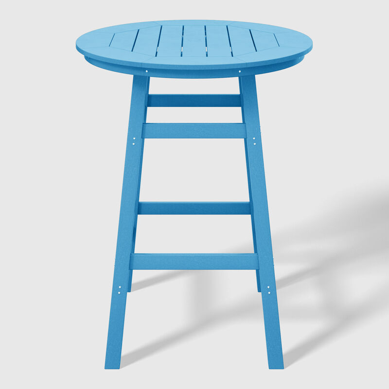 WestinTrends Outdoor 35" HDPE Round Patio Bar Height Table