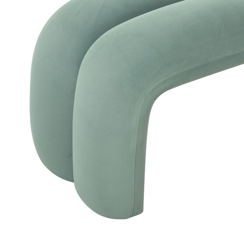 Leigh Cream Velvet Channeled Bench