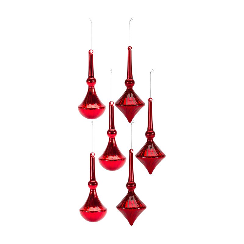 Drop Christmas Ornament for Holiday Tree Decoration (Set of 6)