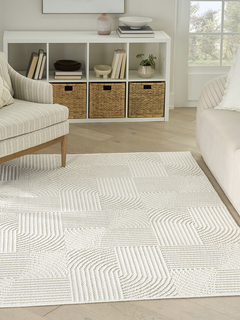 Natural Texture NTX02 Ivory 5'3" x 7' Rug