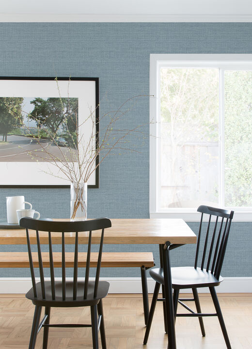 Agave Denim Faux Grasscloth Wallpaper (Set of 2)