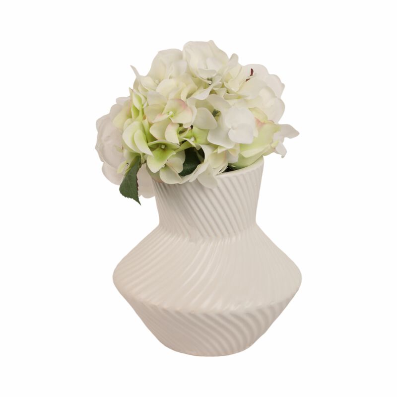 8" Modern Totem Vase, Cream image number 1