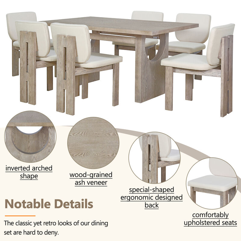Merax 7-Piece Retro Dining Set
