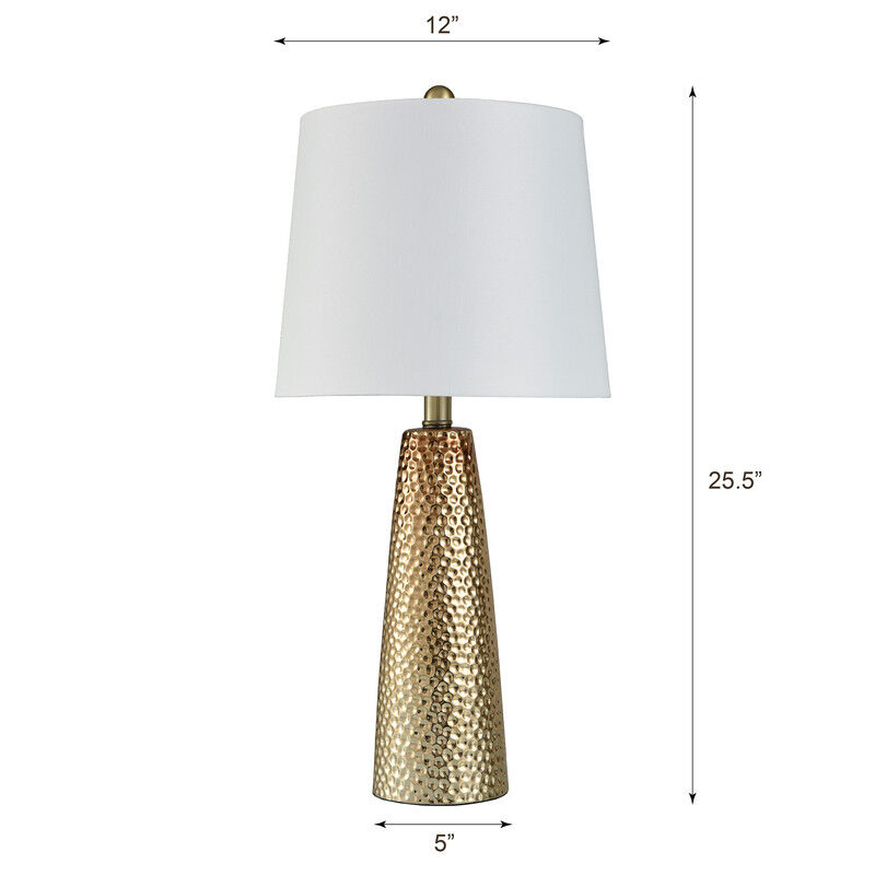Auric Hammered Metal Lamp