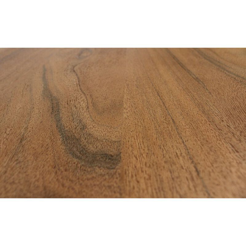 Alex Hamilton Kate 4-Door Sideboard with Solid Wood, Acacia, Iron Handles, Natural Finish