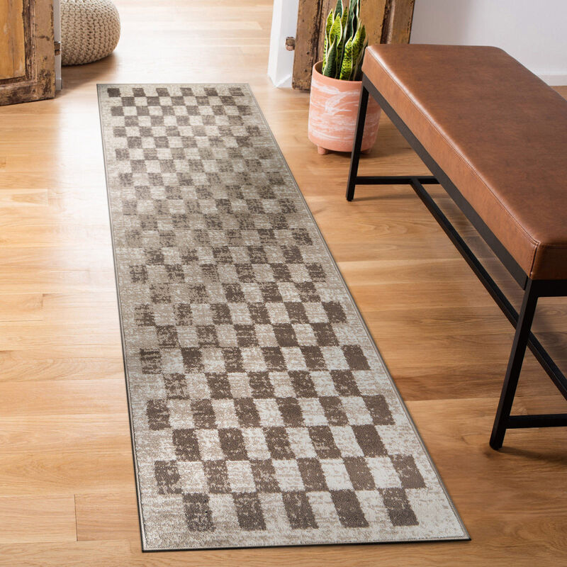 World Rug Gallery Contemporary Checkered Indoor Area Rug image number 6