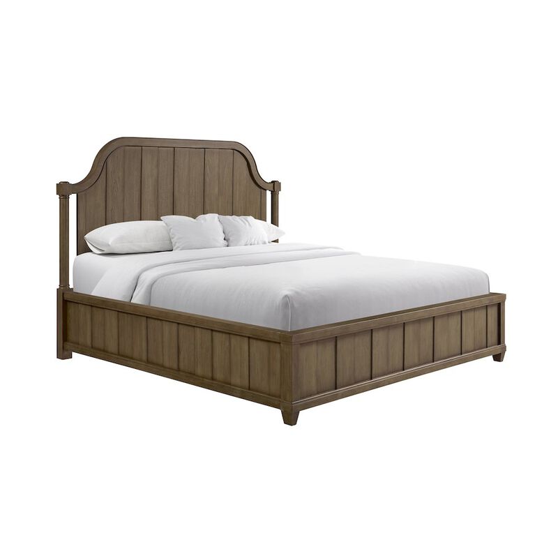 Magnolia Queen Planked Panel Bed - Almond image number 2