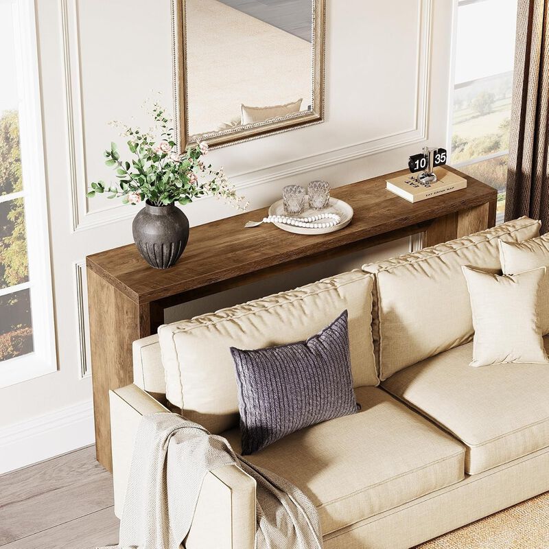 Tribesigns Farmhouse Wood Console Table image number 2
