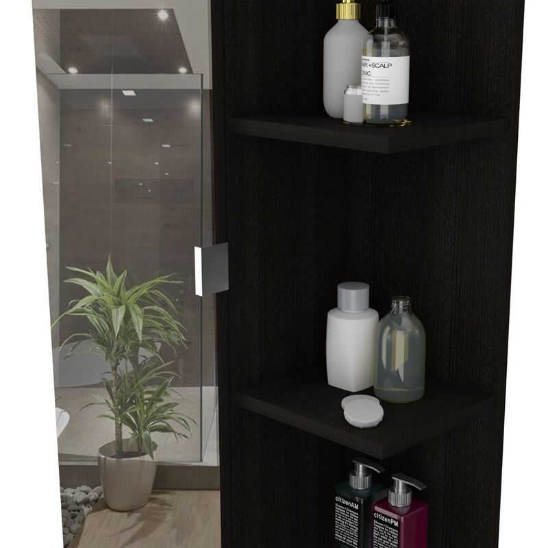 Venus Mirror Linen Single Door Cabinet image number 6