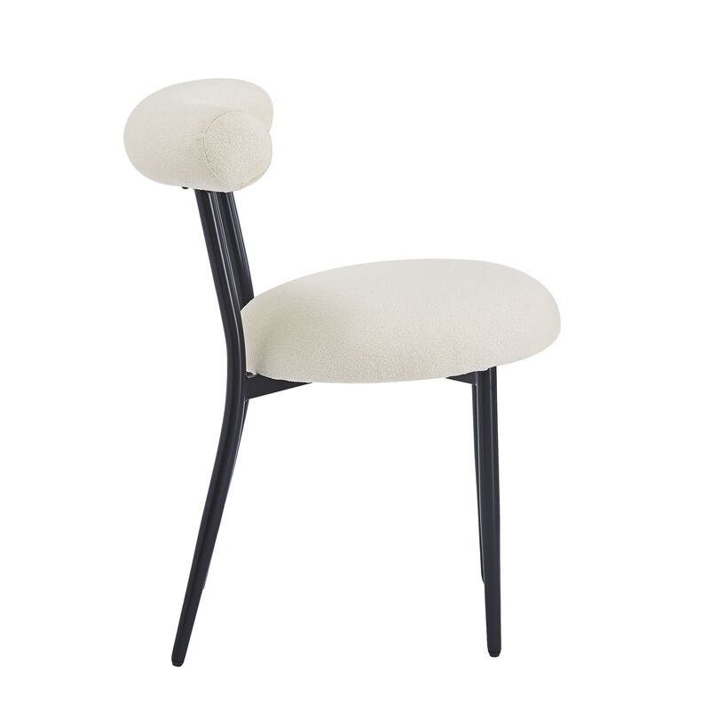 Merax Modern 2 Pieces Dining Chairs with Metal Frame