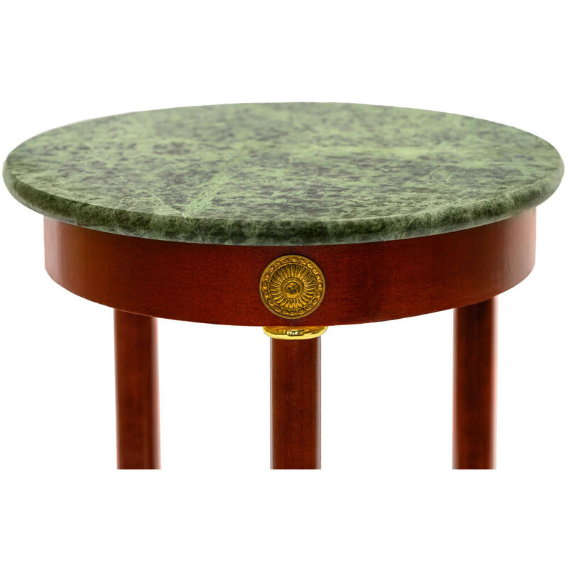 Legacy Decor Green Marble Round Plant Telephone Vase Stand New 28" High image number 2
