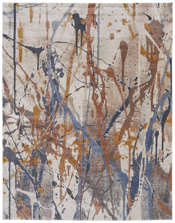 HomeRoots Abstract Power Loom Area Rug