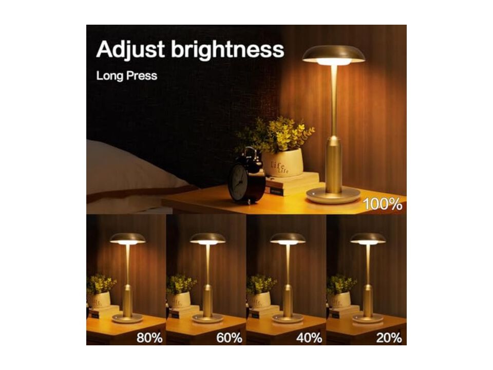 Rechargeable Cordless 3 Color 2 Pack Table Lamps For Patio Outdoor Dining Room