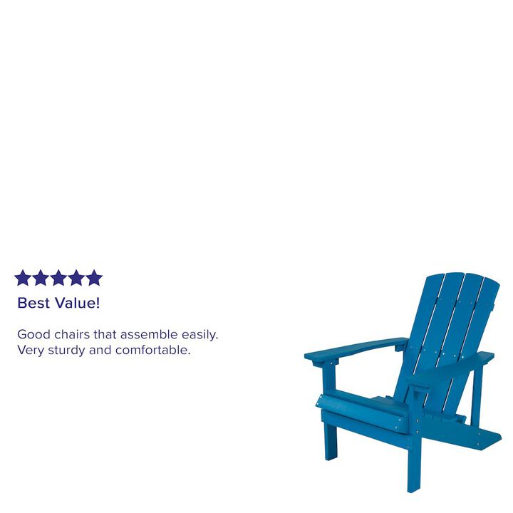 Commercial All-Weather Poly Resin Wood Adirondack Chair