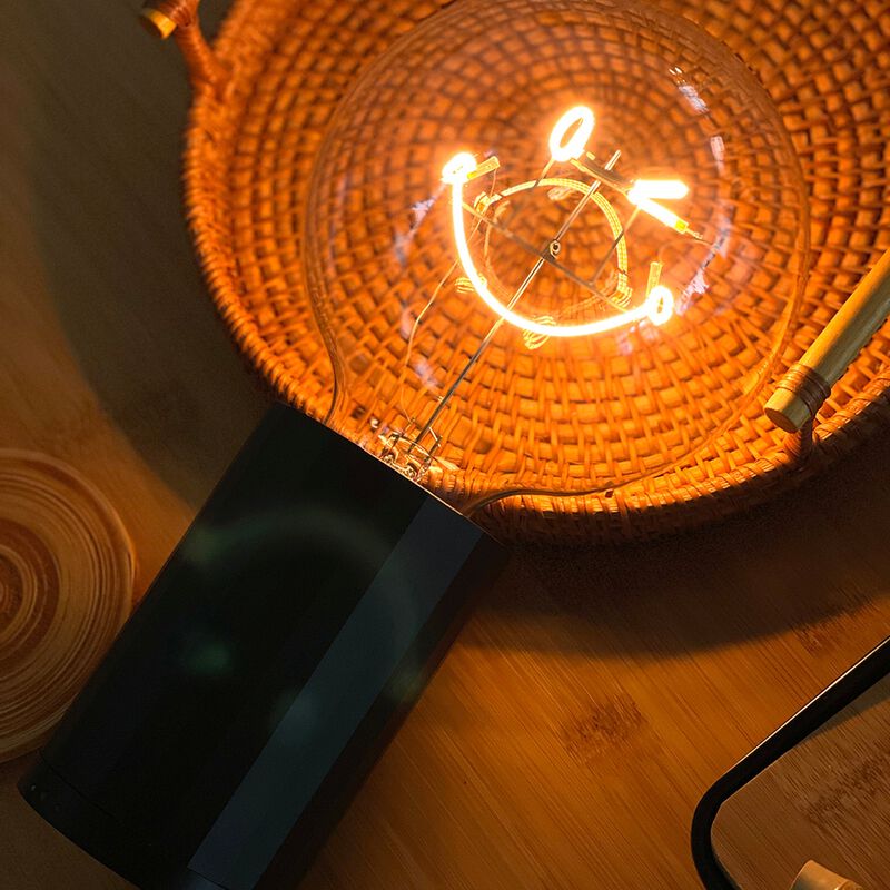 Bulb SMILEY WORLD KIDNESS Amber with Base Table Lamp PORTABLE Rose Gold image number 4