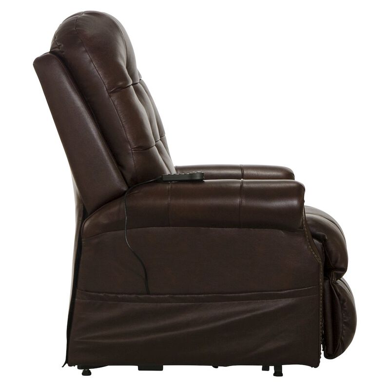 Catnapper Madison Italian Leather Power Lift Lay Flat Recliner with Heat & Massage