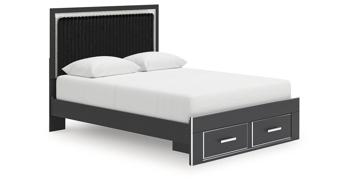 Birmonton Queen Upholstered Panel Storage Bed