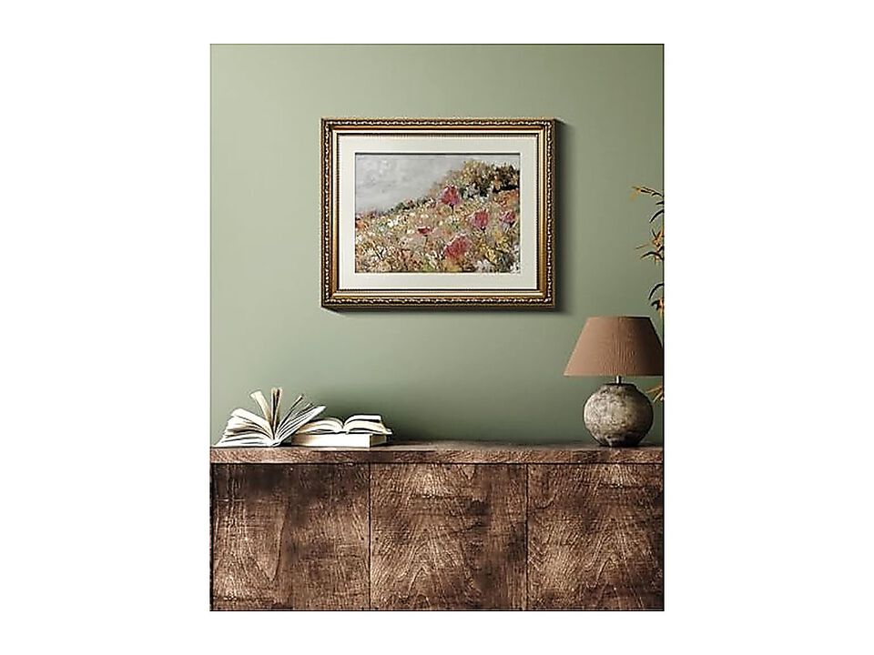 Gold Framed Wall Art Canvas Decor Flower Vintage Botanical Rustic Farmhouse Mid