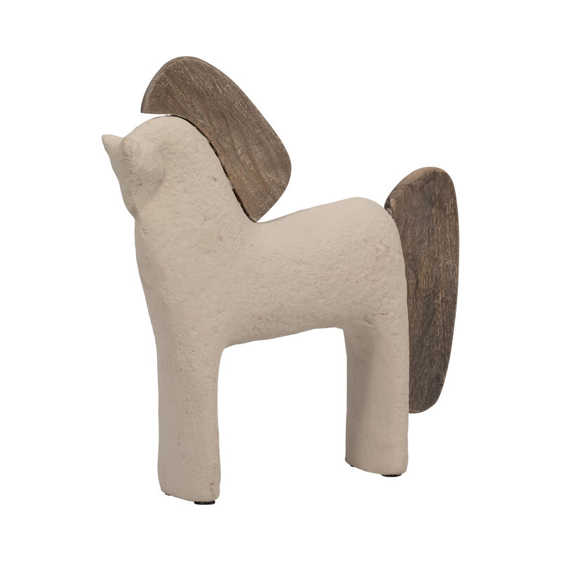 Ecomix, 12" Horse Deco, Ivory image number 1