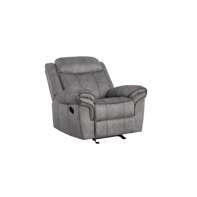 Acme Furniture Glider Recliner, 2-Tone Gray Velvet