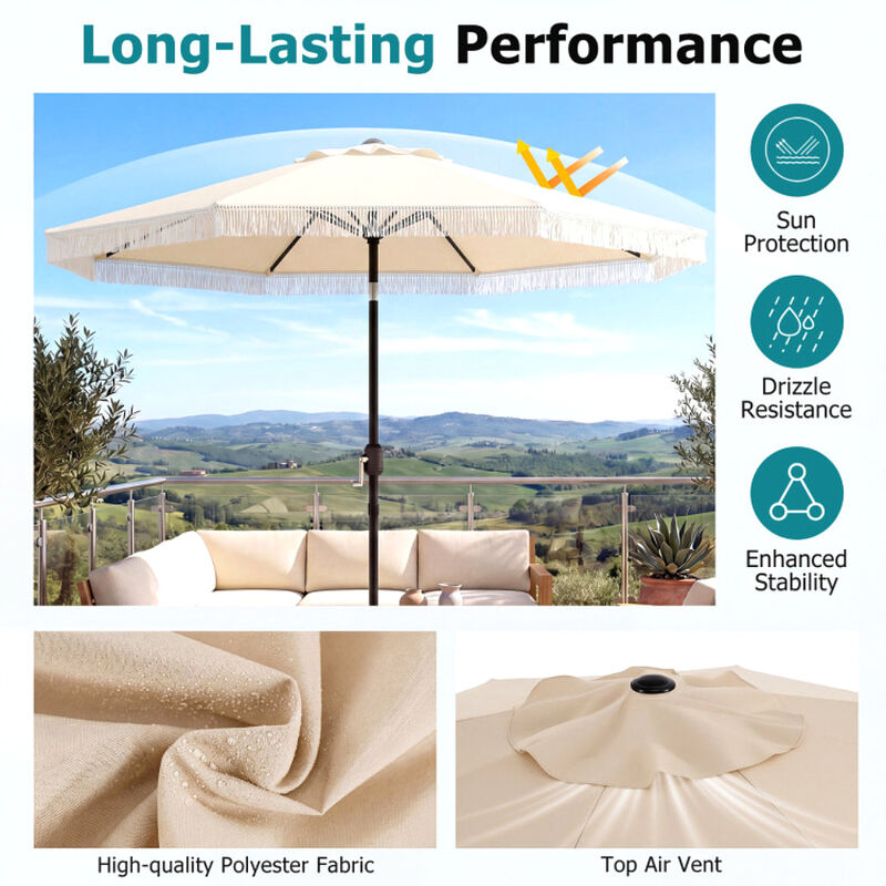 Outdoor Sun Shade Patio Umbrella for Backyard Garden Pool and Deck image number 5