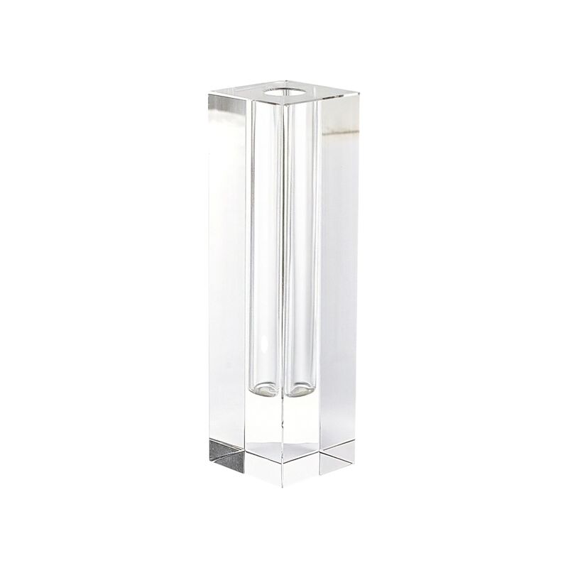 Crystal Square Optical Bud Vase for Dining Table or Living Room Decor