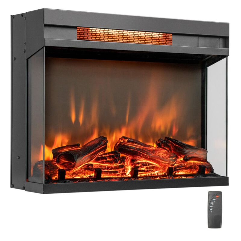 Hivvago 23-inch 3-Sided Electric Fireplace Insert with Remote Control