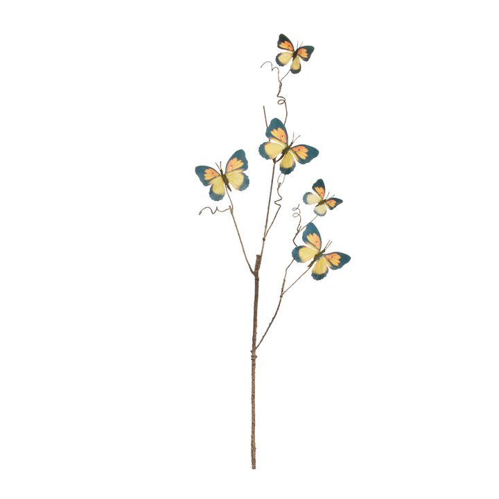 Whimsical Butterfly Twig Sprays Set of 4 for Spring Decor and Floral Arrangements