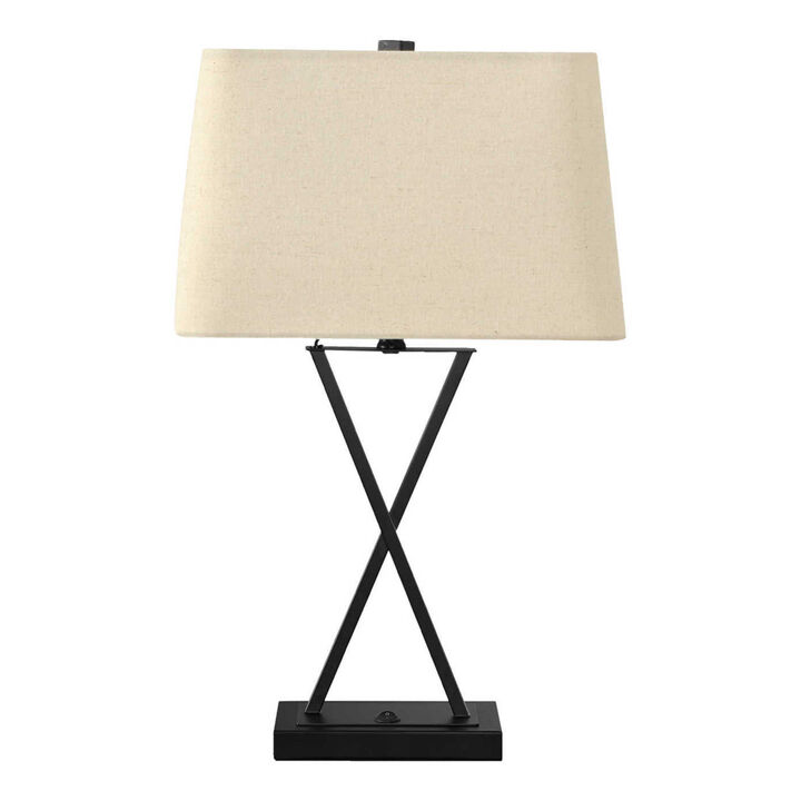 ELEMENT ACE Transitional 25-Inch Table Lamp with Built-in USB Charging Port, Ideal for Illuminating and Elevating Decor of Living Rooms, Bedrooms, and Office Spaces