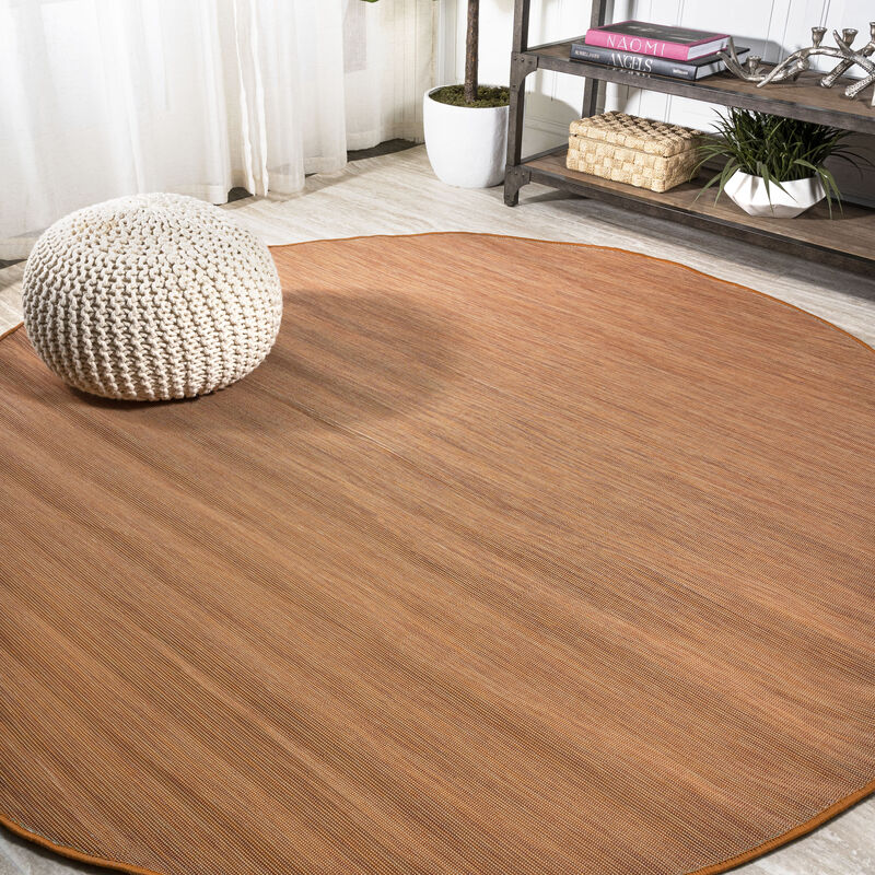 Ethan Modern Flatweave Solid Round Area Rug