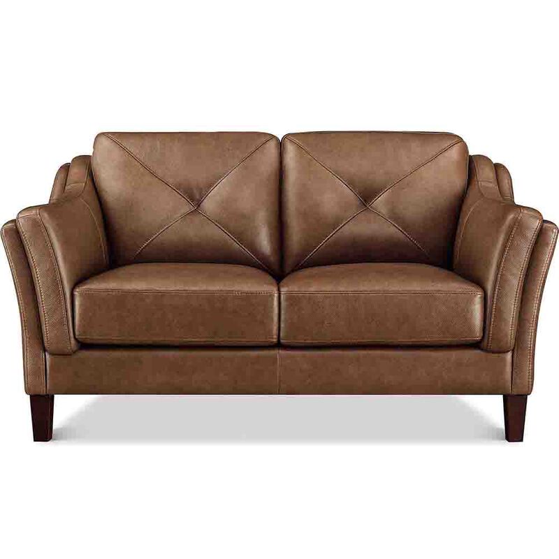 Mavery Top Grain Leather Loveseat
