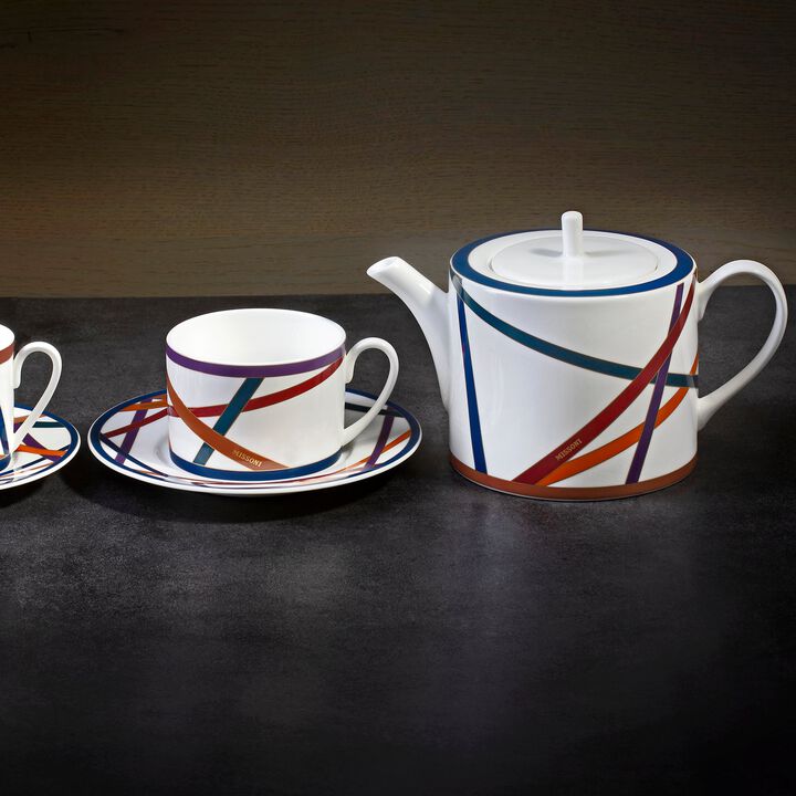 Tea & Coffee Pot NASTRI MULTICOLOR, diam. 4.72", H 5.12"