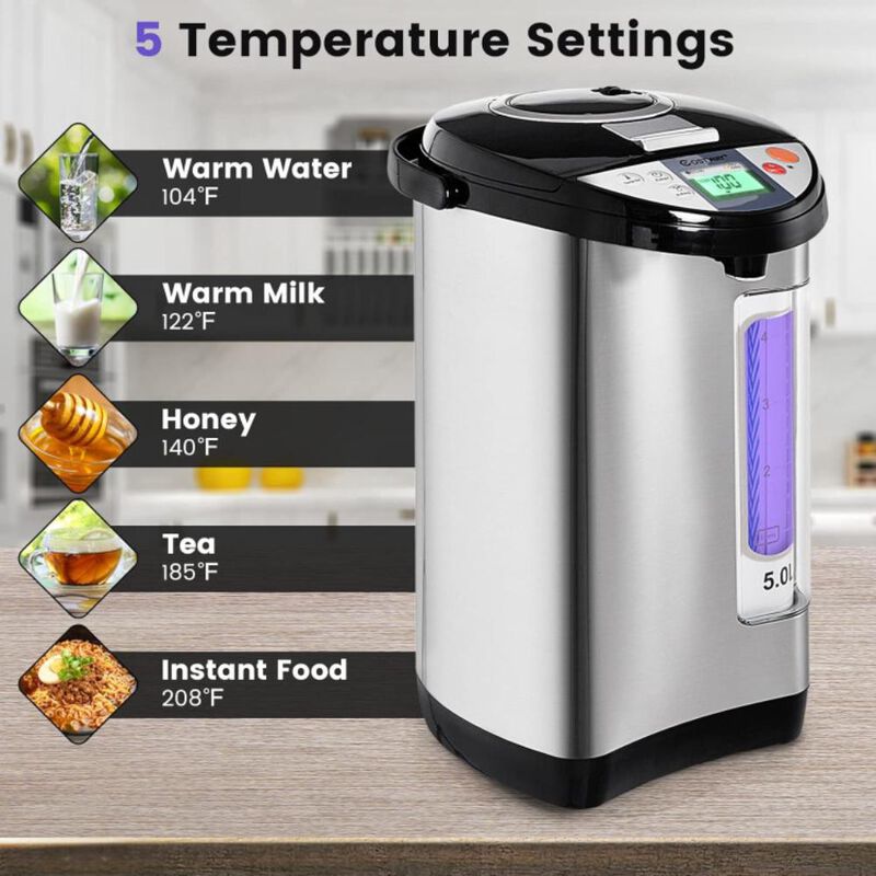 Hivvago 5-liter Electric LCD Water Boiler and Warmer