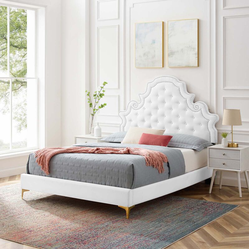 Modway - Gwyneth Tufted Performance Velvet Full Platform Bed image number 1
