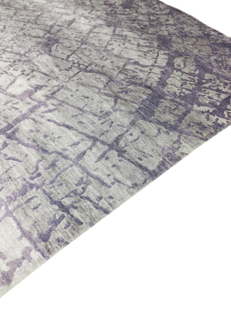 Pasargad Home Modern Hand-Knotted Silk Area Rug- 9' 1" X 11' 10" image number 4