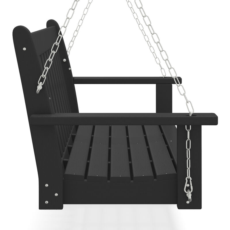 WestinTrends Outdoor Patio HDPE Hanging Front Porch Swing Bench
