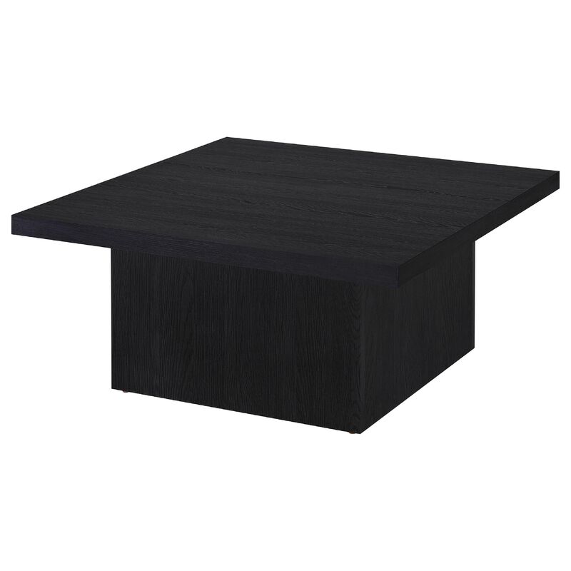 Darla Square Coffee Table, Pedestal Base, Wood image number 4