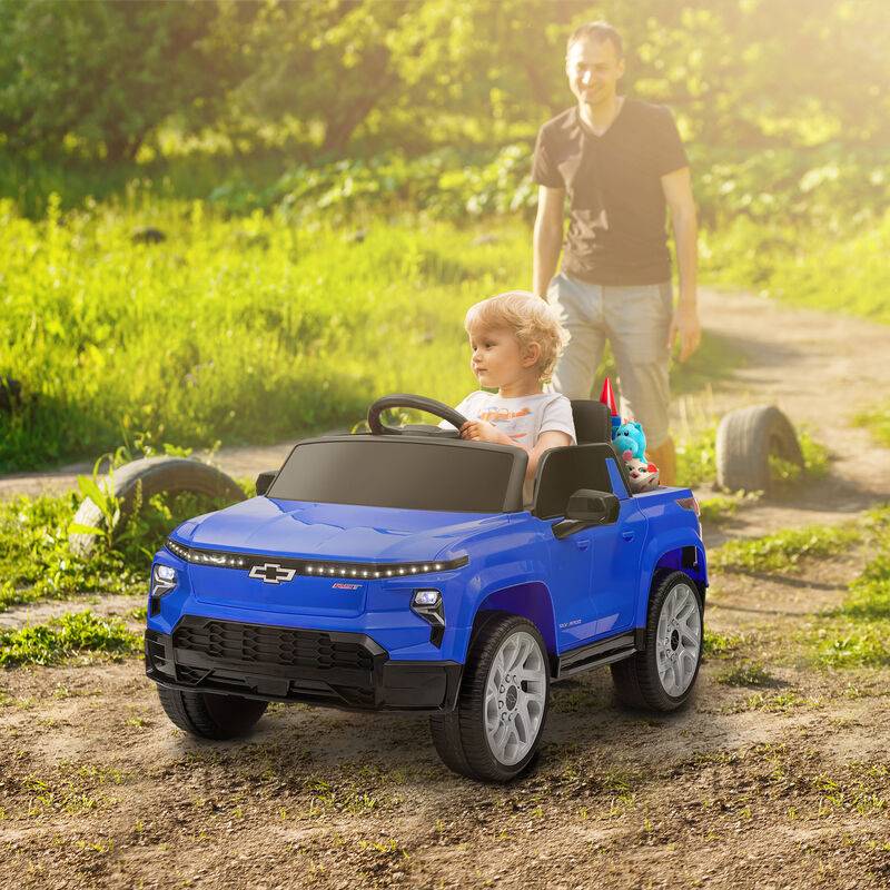 BreeBe 12V Chevrolet Silverado EV RST Licensed Kids Electric Car with Parent Remote Control, Spring Suspension image number 1